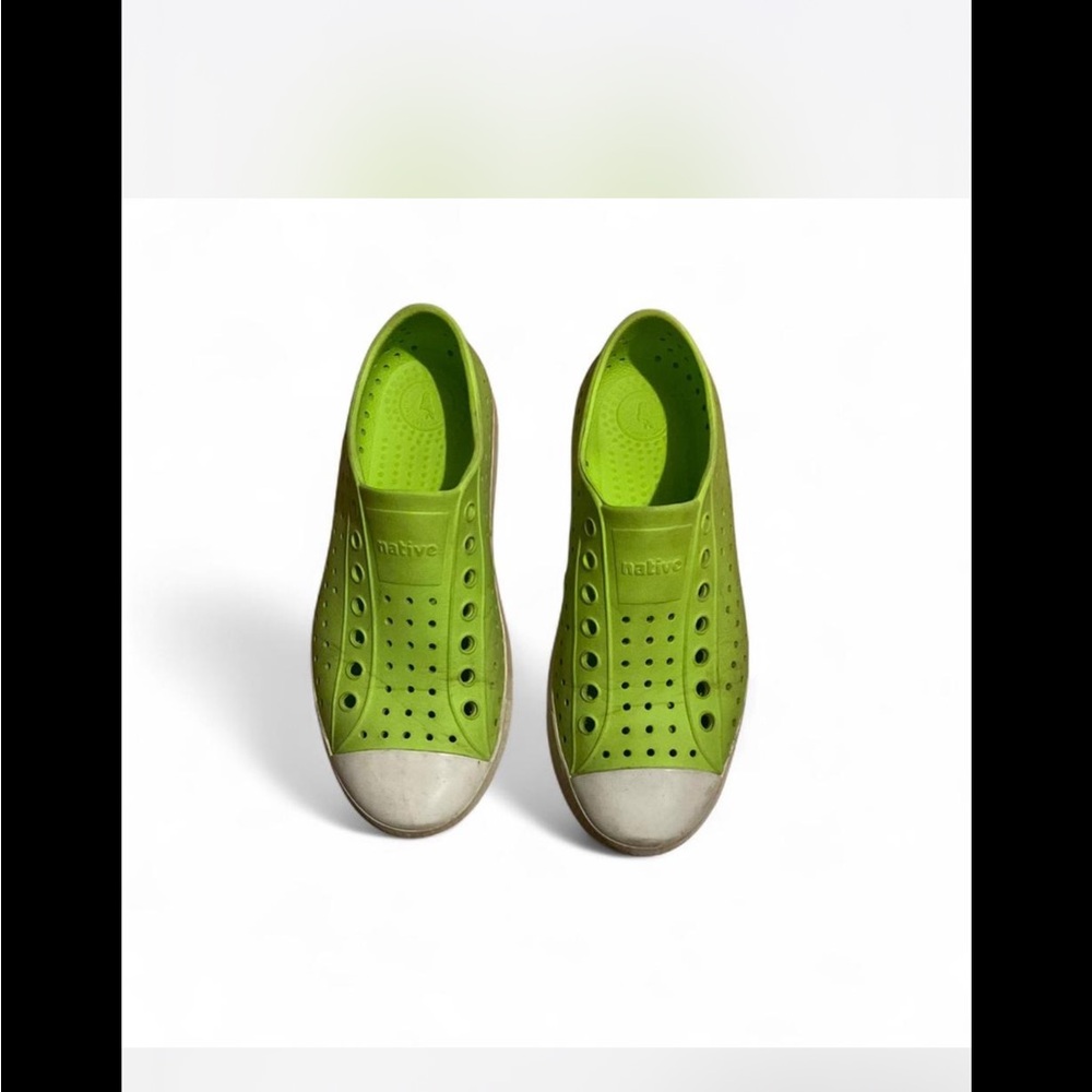 Native Lime Green Slip-On Sneakers